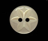 B17957 11mm Cream 2 Hole Polyester Star Button