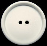 B15436 32mm White Matt Centre 2 Hole Button - Ribbonmoon