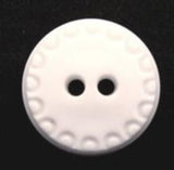 B7279 18mm Brilliant White Textured Matt 2 Hole Button - Ribbonmoon