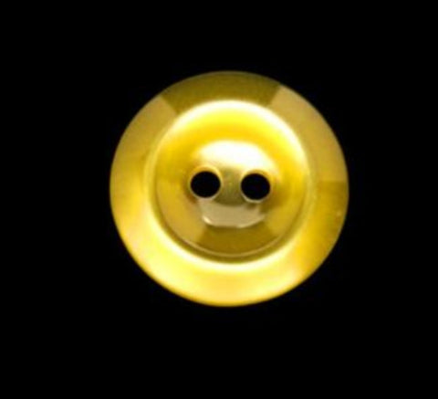B13275 13mm Yellow Pearlised Polyester 2 Hole Button - Ribbonmoon