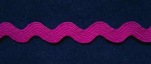 RIC120 9mm Cyclamen Pink Ric Rac Braid - Ribbonmoon