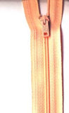 Z3723 YKK 20cm Peach Melba Nylon Pin Lock No.3 Closed End Zip