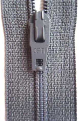 Z4735 Optilon 21cm Battleship Grey Nylon No.3 Closed End Zip - Ribbonmoon