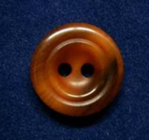 B17981 14mm Orange Browns Glossy 2 Hole Button