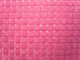 Embroidery Matting (Binca) Block Weave, Rose Pink 25cm x 35cm, 7 holes per inch. - Ribbonmoon