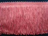 FT763 8cm Deep Dusky Rose Pink Dense Looped Dress Fringe - Ribbonmoon