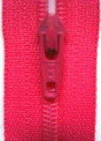 Z1895 YKK 25cm Bright Geranium Pink Nylon No.3 Closed End Zip - Ribbonmoon