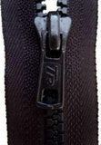 Z1786 56cm Black Chunky Plastic Teeth No.6 Open End Zip - Ribbonmoon