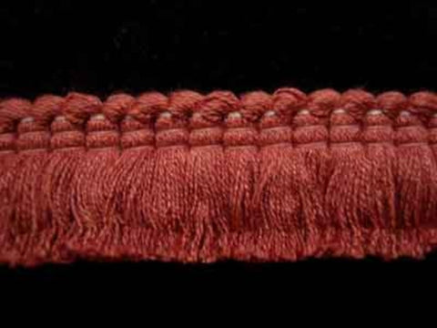 FT1631 24mm Deep Dusky Pink Cut Ruched Fringing - Ribbonmoon