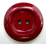 B5064 25mm Deep Claret High Gloss 2 Hole Button - Ribbonmoon