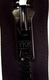 Z3861 46cm Black YKK Very Chunky Plastic Teeth No.9 Open End Zip - Ribbonmoon