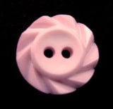 B13691 17mm Azalea Pink Matt Centre 2 Hole Button with a Fluted Edge - Ribbonmoon