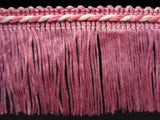 FT1804 5cm Rose Pink and Pearl White Cut Fringe on a Corded Braid - Ribbonmoon