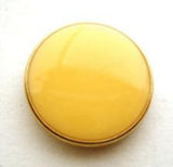 B9633 20mm Jasmine Gloss Shank Button with a Gilded Gold Rim - Ribbonmoon