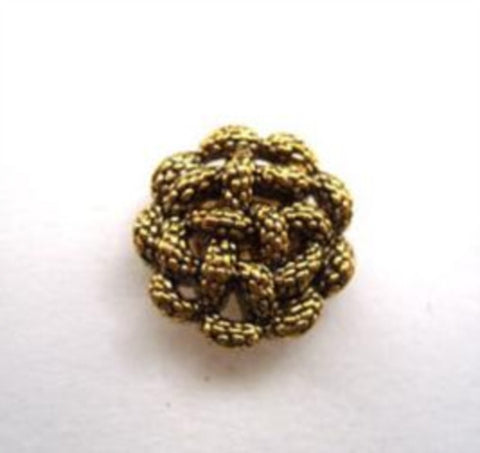 B14479 14mm Gilded Antique Gold Poly Shank Button - Ribbonmoon