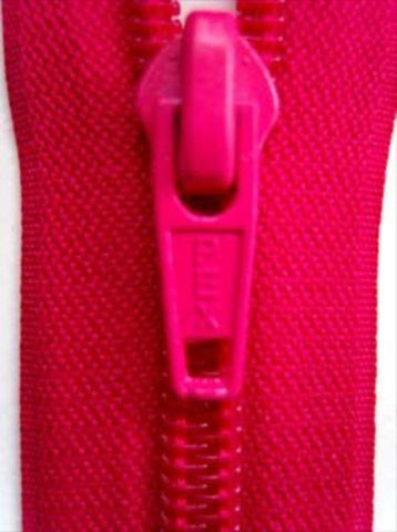 Z1561 30cm Deep Shocking Pink Nylon No.5 Open End Zip - Ribbonmoon