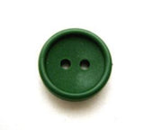 B10205 14mm Deep Green Matt Centre 2 Hole Button - Ribbonmoon