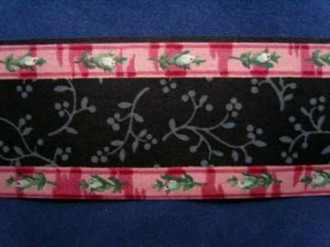 R6558 45mm 100% Cotton Flower Design Ribbon - Ribbonmoon