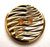 B13943 20mm Gilded Gold Poly Textured 2 Hole Button - Ribbonmoon