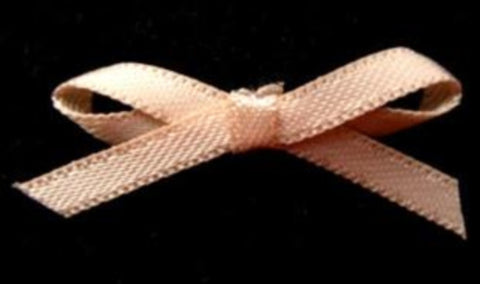 RB481 Antique Peachy Cream 4mm Satin Ribbon Bow