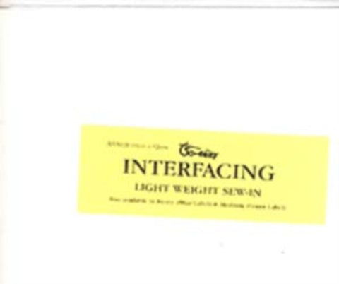 Interfacing White Light Weight Sew In 69cm x 92cm