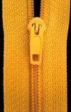 Z1796 20cm Light Burnt Gold Nylon Pin Lock No.3 Closed End Zip - Ribbonmoon