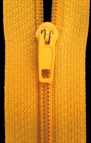 Z1796 20cm Light Burnt Gold Nylon Pin Lock No.3 Closed End Zip - Ribbonmoon