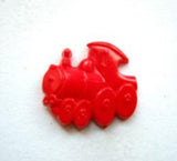 B8677 15mm Red Train Shaped Childrens Shank Button