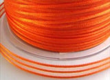 R7018 11mm Orange Delight Satin and Sheer Striped Ribbon - Ribbonmoon