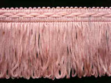 FT1134 72mm Rose Pink Looped Fringe on a Decorated Braid - Ribbonmoon