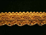 FT1206 18mm Burnt Gold Cord Decorated Braid with a Metallic Edge