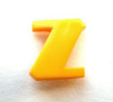 B7127 13mm Letter Z Alphabet Shank Button Gold Yellow