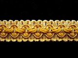 FT1938 17mm Pale Honey and Topaz Gold Tough Braid Trimming