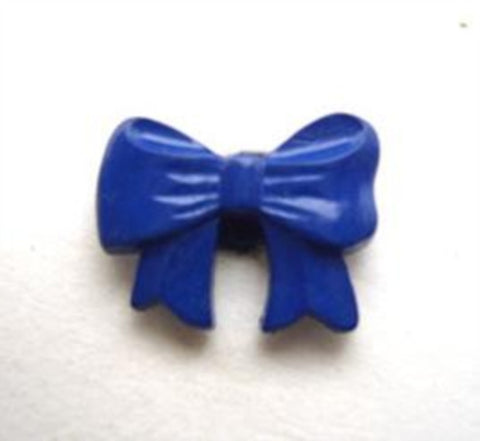 B16850 16mm Dark Royal Blue Bow Shaped Novelty Shank Button - Ribbonmoon