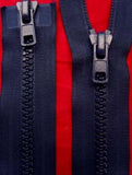 Z2387 74cm Deep Navy Double Ended Zip, Very Chunky Teeth No.9 - Ribbonmoon