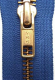 Z4063 YKK 15cm Deep Dusky Blue Closed End No.5 Zip with Brass Teeth - Ribbonmoon