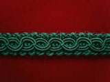 FT290 11mm Deep Jade Green Braid Trimming - Ribbonmoon