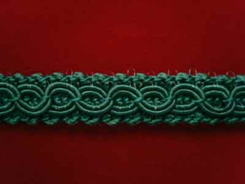 FT290 11mm Deep Jade Green Braid Trimming - Ribbonmoon
