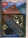 Eyelet 13 4mm Silver Metal Eyelets and Washers, 50 Piece Card. Rustproof