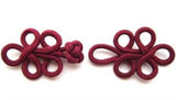 FROG22C Burgundy Frog Fasteners x 20....Clearance - Ribbonmoon