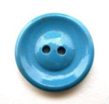 B12030 19mm Turquoise Blue Gloss 2 Hole Button - Ribbonmoon