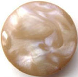 B15424 25mm Beige and Nacre Iridescent Pearlised Button, Hole Built into the Back - Ribbonmoon