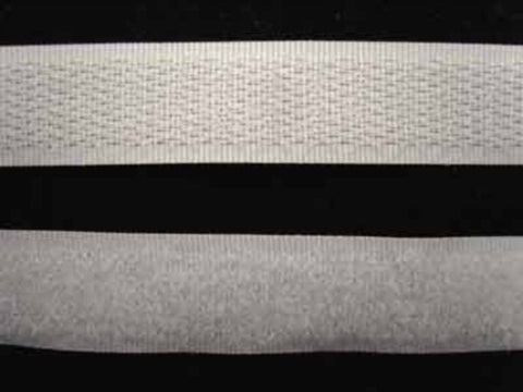 HL18 16mm White Sew On Hook and Loop Fastening Tape - Ribbonmoon