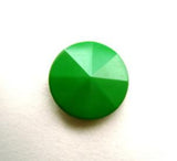 B14380 15mm Deep Green Sectional Shank Button Rising to Centre Point - Ribbonmoon