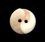 B16404 18mm Pale Frosted Peach Gloss 2 Hole Button - Ribbonmoon
