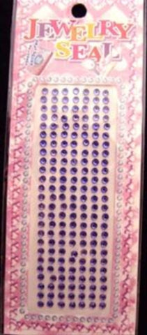 STICKJEWEL34 3mm Purple Self Adhesive Diamonte Rhinestones - Ribbonmoon
