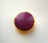 B7741 15mm Pale Purple and Gilded Gold Poly Rim Shank Button - Ribbonmoon