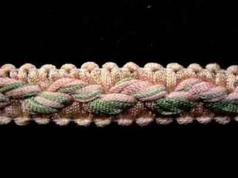 FT1531 16mm Creamy Peach, Pink and Green Braid Trimming - Ribbonmoon