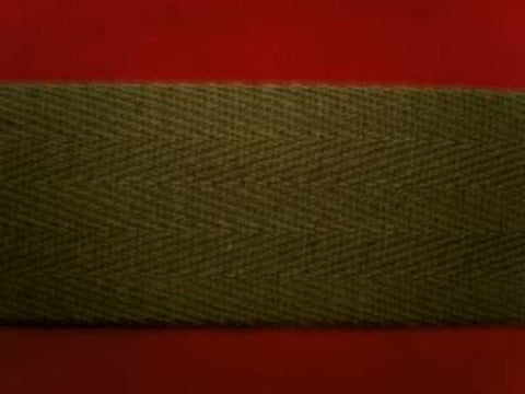 WTAPE34 38mm Olive Green Herringbone Twill Tape 100% Cotton Webbing - Ribbonmoon