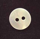 B1308 11mm Shell Button Pearl White with a Iridescence - Ribbonmoon